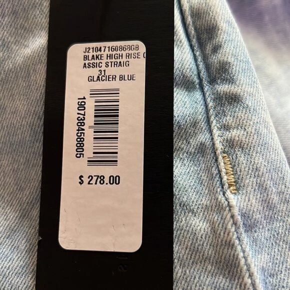 Veronica Beard Jeans Blake Classic Straight High Rise Women's Size 12 31 New wit - Picture 7 of 9